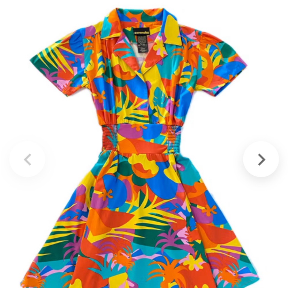 NWT Nooworks Leah Dress in Tropico Print